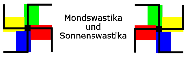 Mondswastika und Sonnenswastika